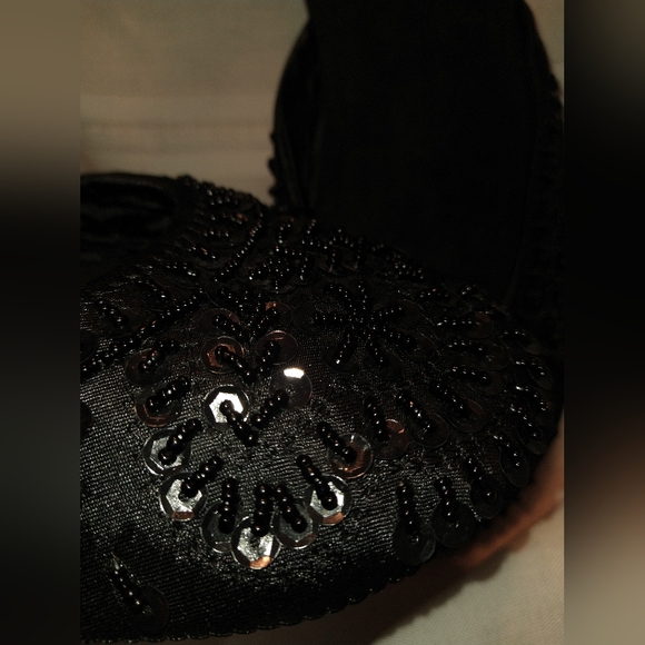 Black Beaded Slip on Shoe 9/10 - Picture 4 of 11